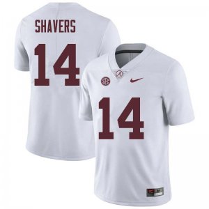 NCAA Men's Alabama Crimson Tide #14 Tyrell Shavers Stitched College Nike Authentic White Football Jersey NR17A34WF
